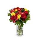 Bouquetof roses with alstromeria